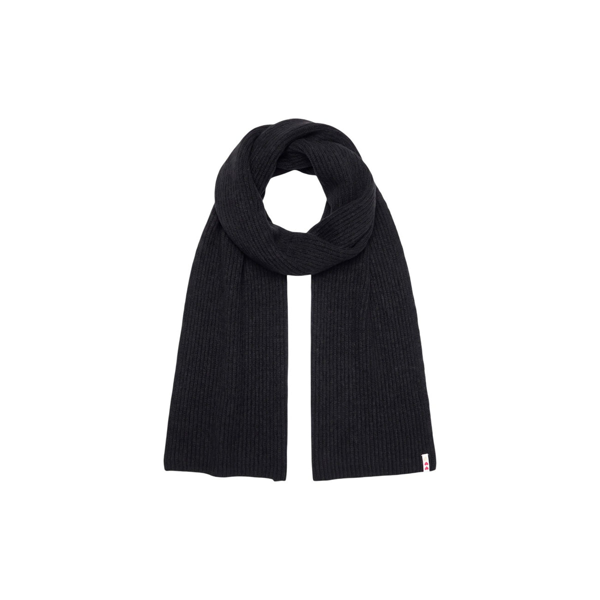 Sciarpa nera donna Pieces – Sciarpa lunga in maglia a costine 17166768.