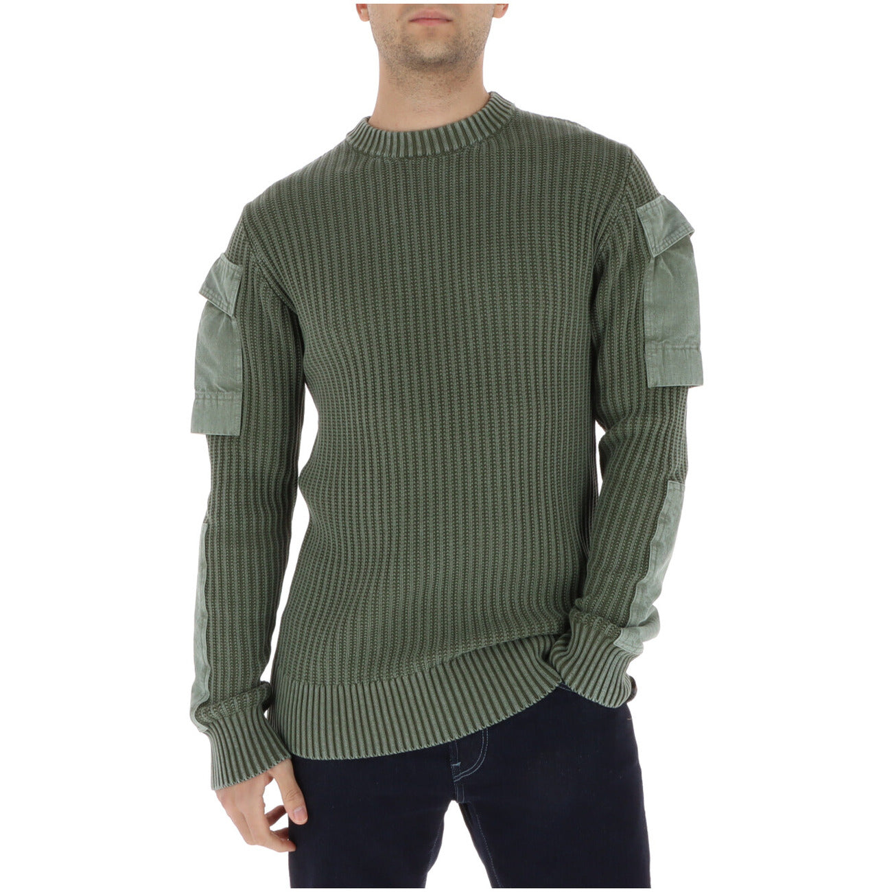 G-Star Woven Mix Pullover; color verde, 100% cotone bio, tessuto pesante elasticizzato. Il maglione sostenibile dal design senza tempo.