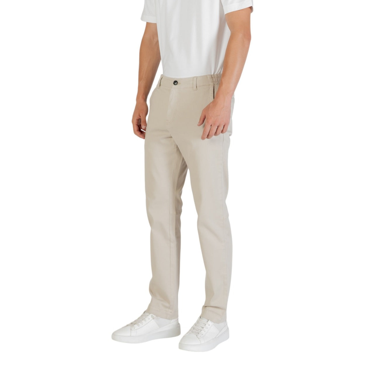 Boss Pantaloni Uomo Beige Zip e Bottone Tasche Anteriori e Posteriori 100% Poliestere Autunno/Inverno 50542986