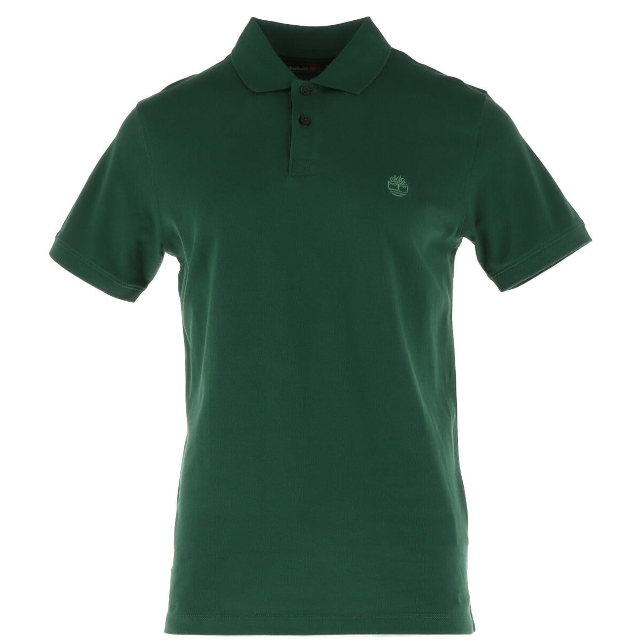 Polo uomo Timberland modello Millers River verde in piqué di cotone 97% a maniche corte con colletto classico