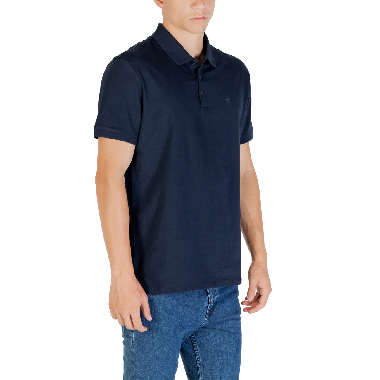 Calvin Klein Jeans Polo Uomo Blu Bottoni Colletto Polo Scollo Tondo Maniche Corte 100% Cotone Primavera/Estate LV04RD255G