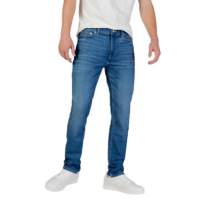 Tommy Hilfiger Jeans Uomo Blu con Zip e Bottone - Jeans Cotone Organico Tasche