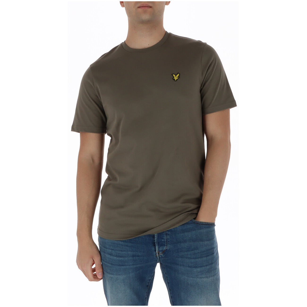 Lyle & Scott T-Shirt Uomo Marrone Manica Corta Scollo Tondo 100% Cotone Autunno/Inverno TS400VOG