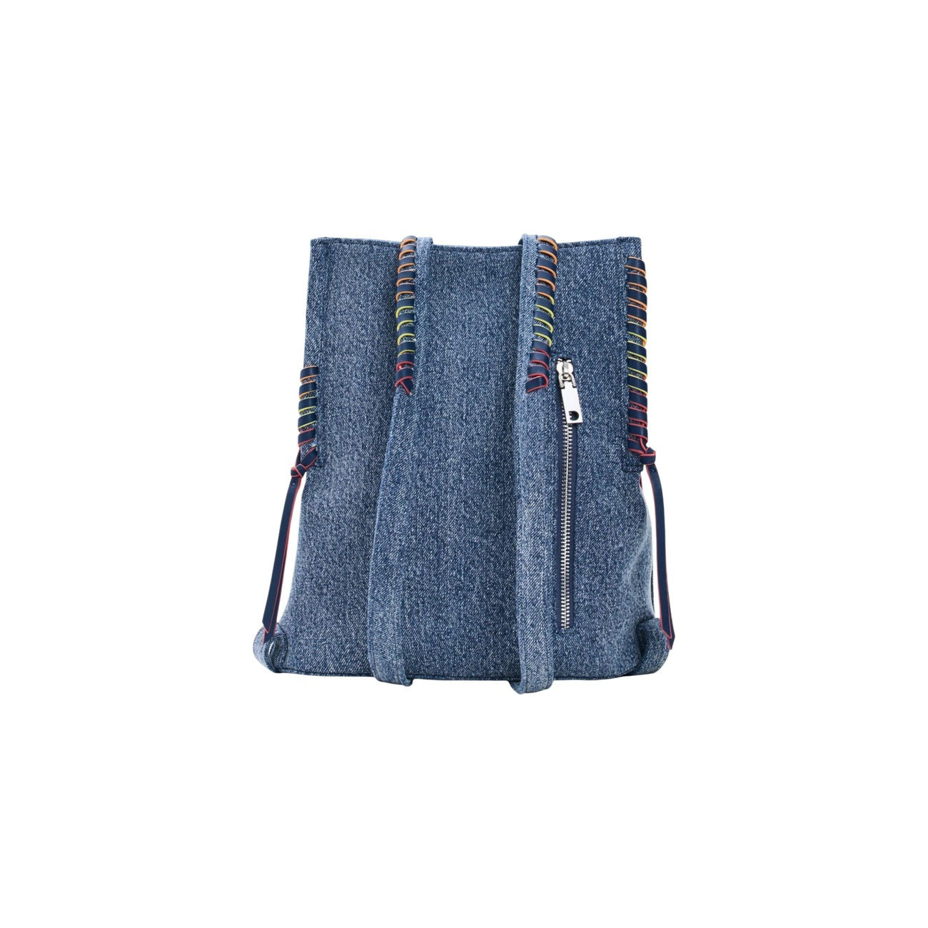Desigual Borsa zainetto piccolo in denim blu con cuore Donna - vista posteriore