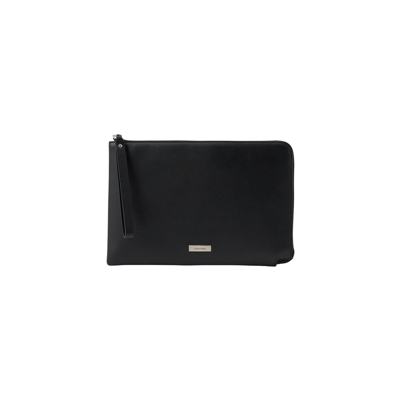 Borsa Calvin Klein uomo nera in pelle 100% 25x17x0.5 cm - vista frontale
