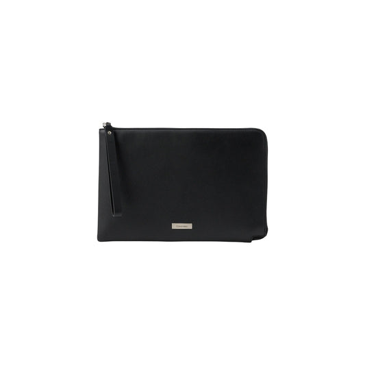 Borsa Calvin Klein uomo nera in pelle 100% 25x17x0.5 cm - vista frontale
