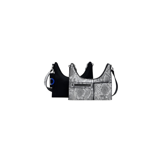 Desigual Borsa Donna Nera in Poliuretano 100% Borsa con Cerniera 25WAXPB7
