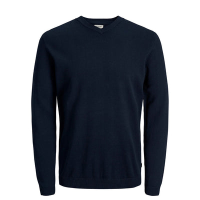 Jack & Jones Maglia Uomo Grigio Scollo a V Manica Lunga Cotone 100% Autunno Inverno 12137194