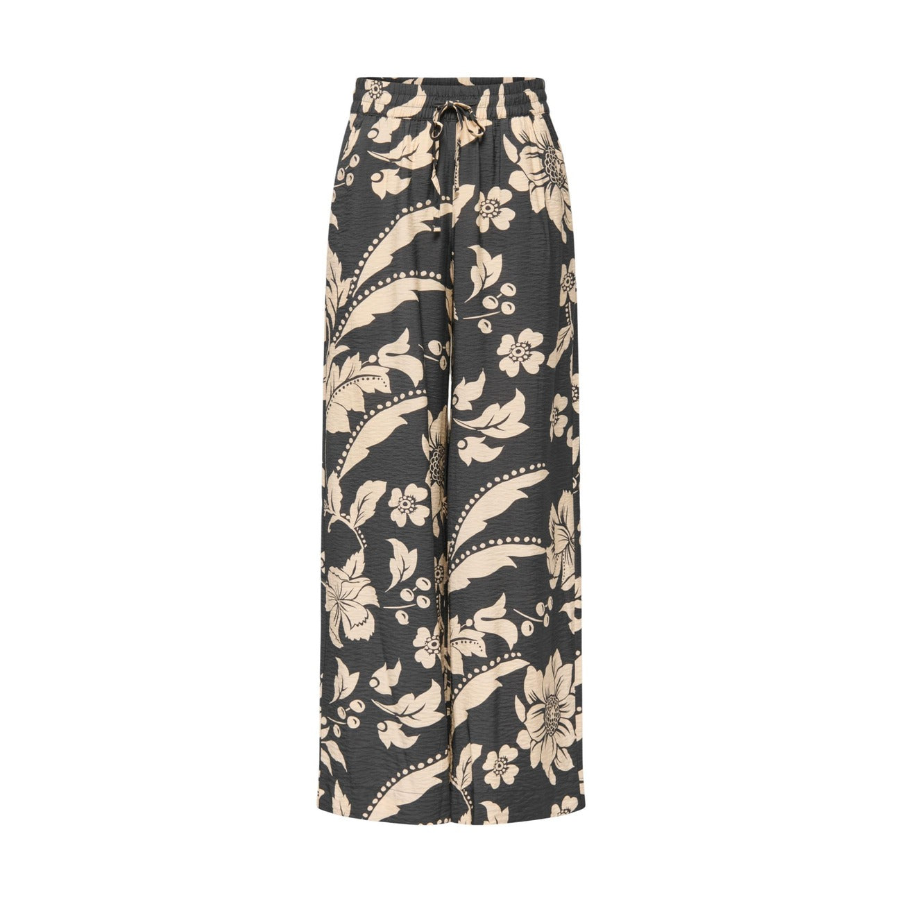 pantaloni a palazzo Jacqueline de Yong Jdytroya Life Mw Palazzo Pant Wvn Dia in viscosa e nylon riciclato. Vista frontale 