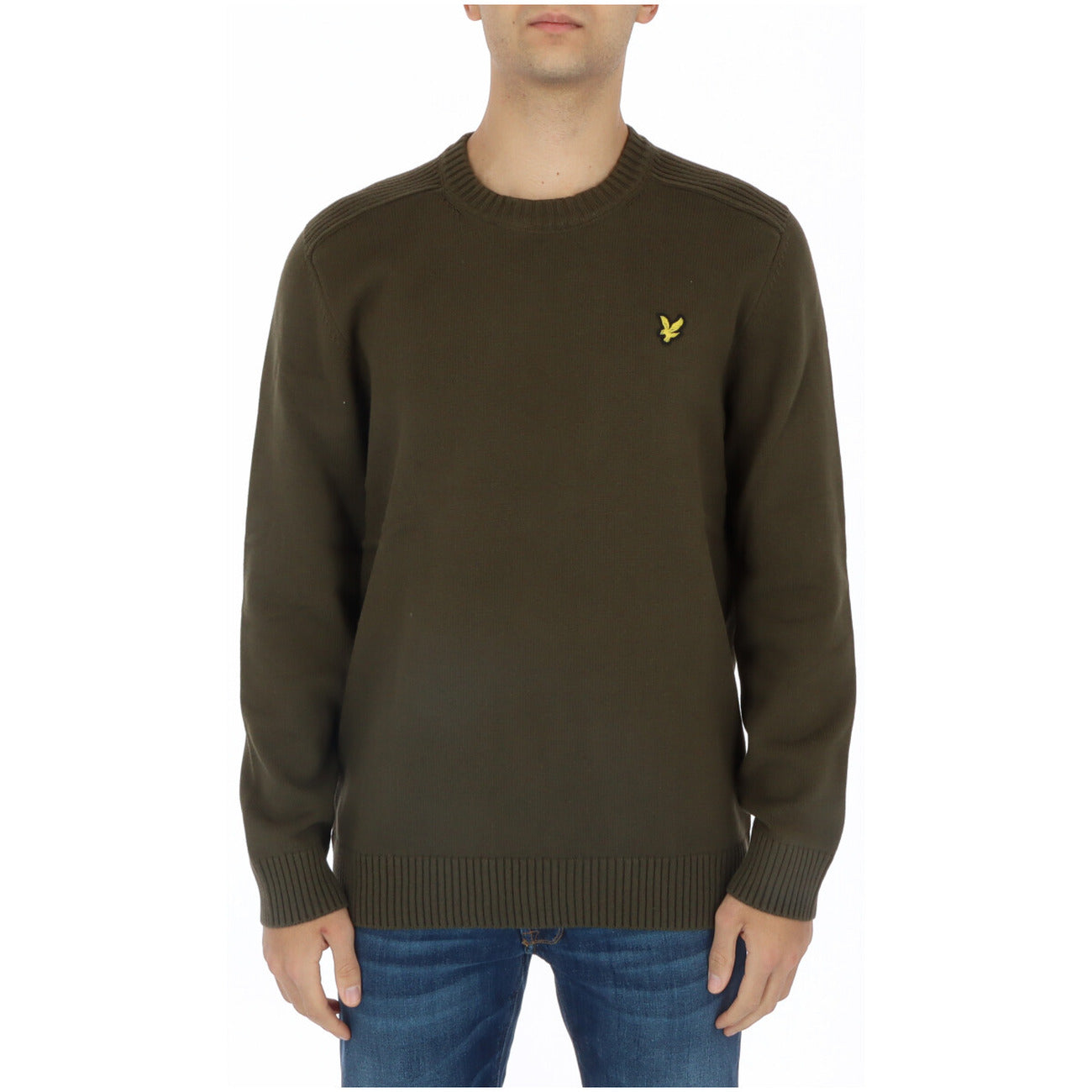 Lyle & Scott Maglia Uomo Verde Stampa Manica Lunga Cotone 100% Autunno Inverno KN1925V