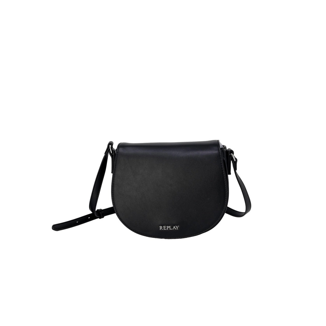 Replay Borsa Donna Bianca a Tracolla con Clip - Borsa Poliestere Poliuretano 18x22x6.5cm