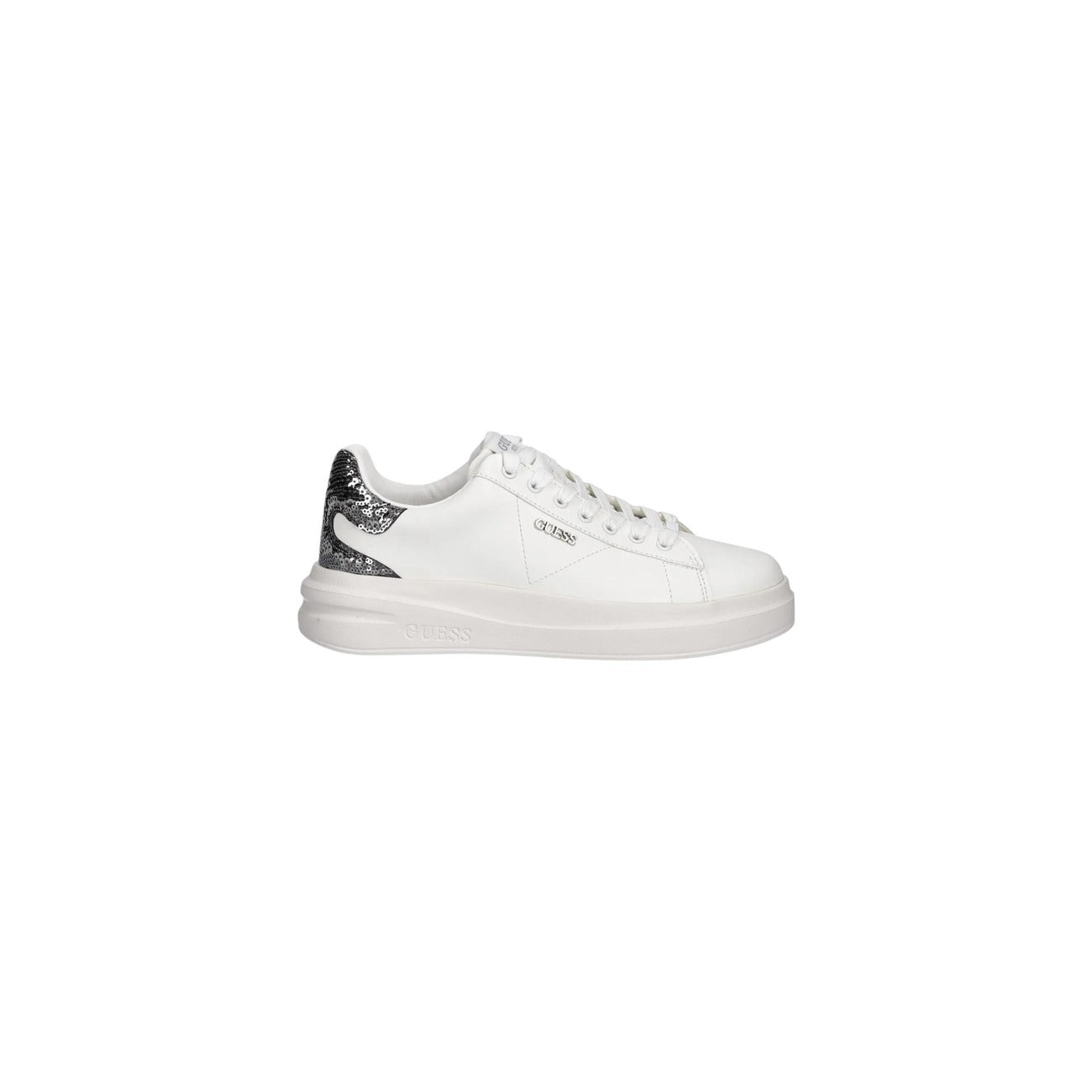 Sneakers Guess donna bianche con lacci 80% pelle 20% poliestere - vista laterale destra