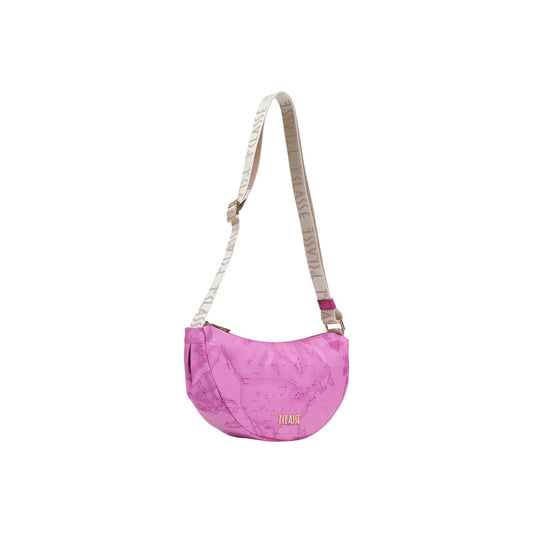 Borsa Alviero Martini Fucsia; Stampa Geo bicolore fucsia. Tracolla regolabile logata, chiusura con cerniera. Dimensioni compatte 17x6x6 cm. Accessorio versatile 4 stagioni dal carattere sofisticato e glamour. Vista frontale Laterale 