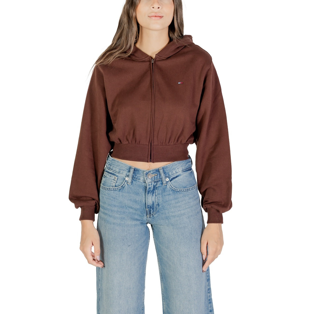 Tommy Hilfiger Jeans Women's Zip-Up Sweatshirt Black DW0DW21590 - 100% Organic Cotton