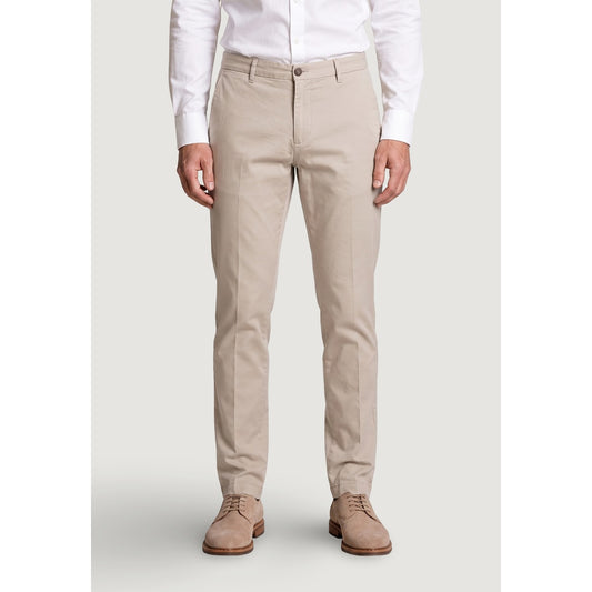 Pantaloni chino uomo Borghese Domiziano beige – Pantaloni eleganti casual cotone DOMIZIANO 5WPA21 07CO126M.