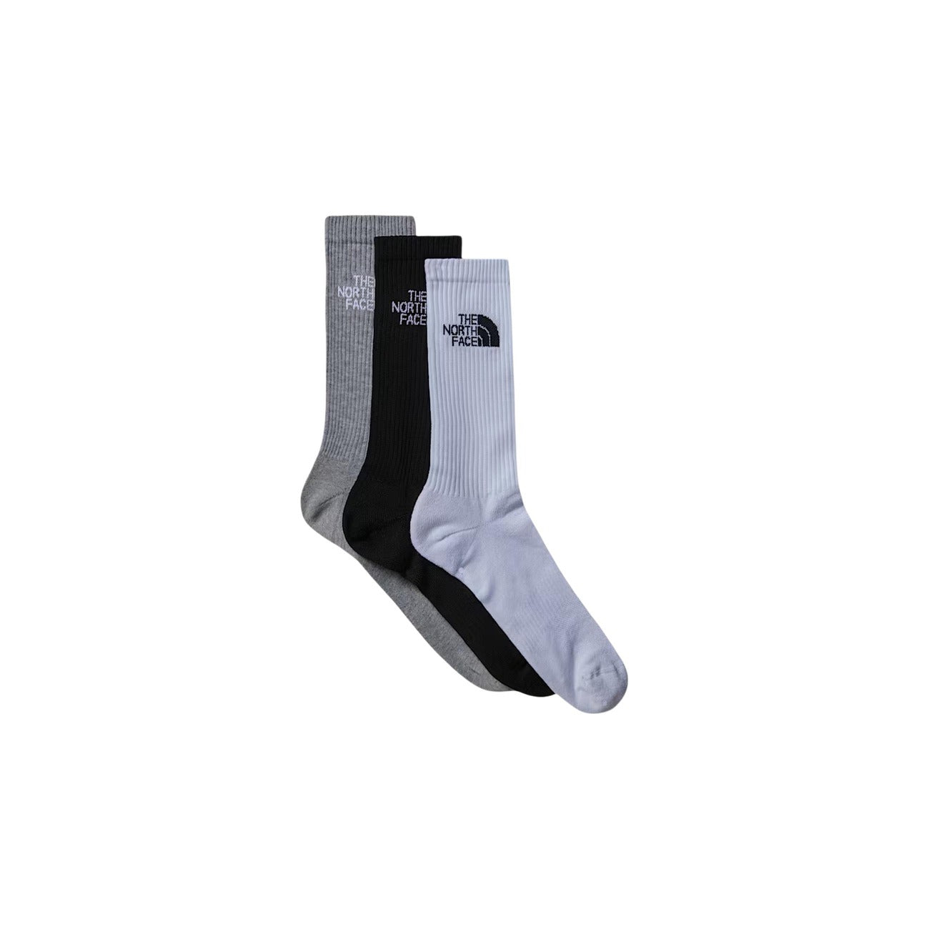 Calze The North Face Multi Sport Cushion confezione da 3 paia modello NF0A882H. Calzettoni tecnici da trekking, running e allenamento ammortizzati alti al polpaccio, traspiranti e rinforzati su punta e tallone.