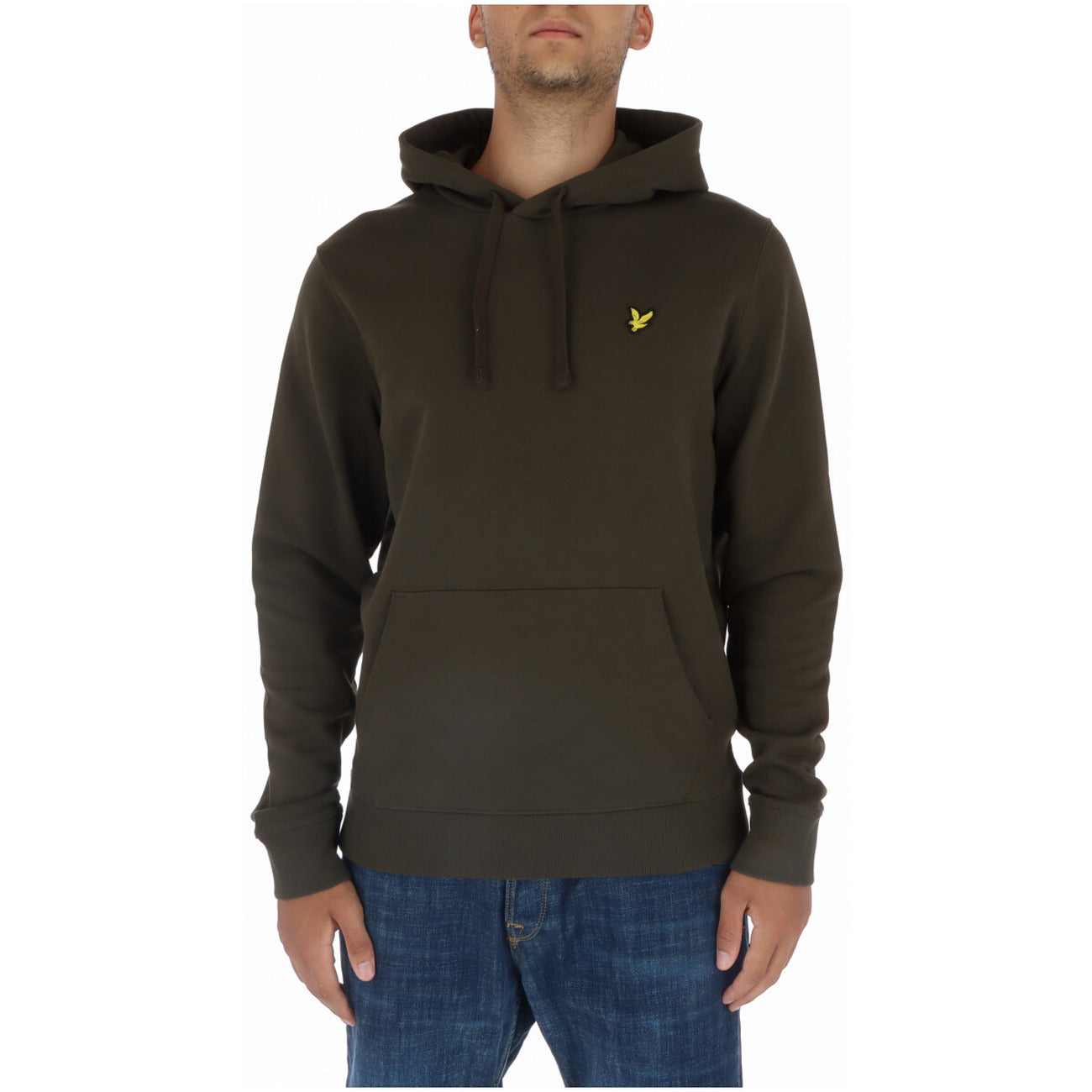 Lyle & Scott Felpa Uomo Verde con Cappuccio Maniche Lunghe Tasche Anteriori in Cotone 100% Autunno/Inverno ML416VOG