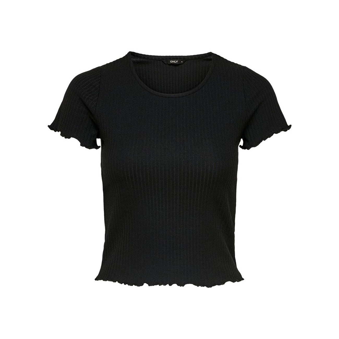 Only T-Shirt Donna Nera Manica Corta Scollo Tondo 63% Poliestere 32% Viscosa 5% Elastan Primavera/Estate 15201206