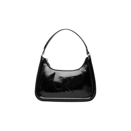 Calvin Klein Borsa a mano nero BOLD CK METALLIC SHOULDER BAG Donna 25x18x7 cm
