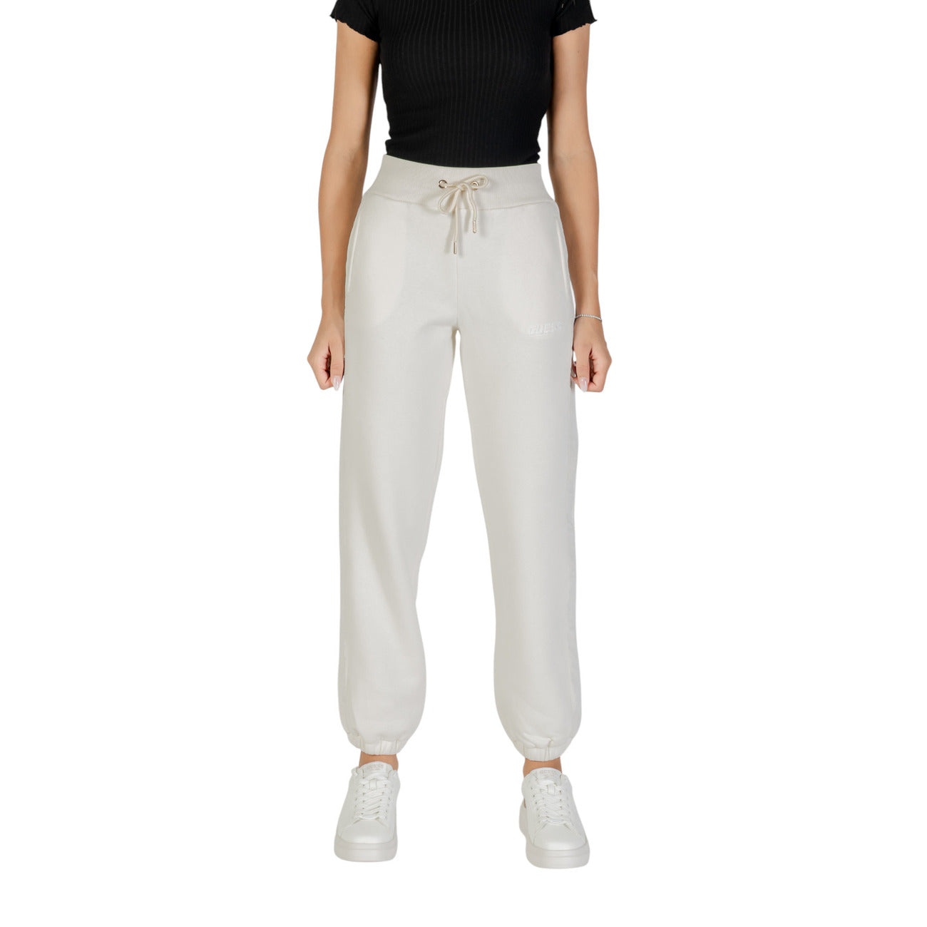 Pantaloni Sportivi Donna Guess Active Neri Cotone - Stile Casual