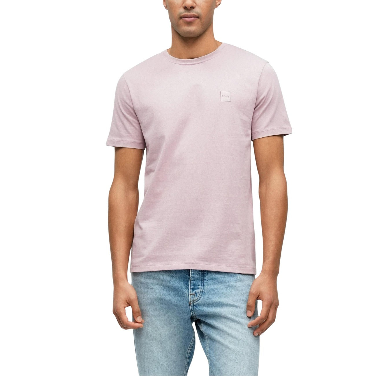 Boss T-Shirt Uomo Nera Manica Corta Scollo Tondo 100% Cotone Primavera/Estate 50508584