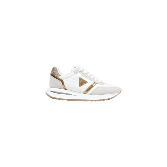 Sneakers Guess donna beige con lacci scarpe basse sportive 80% poliestere 20% poliuretano - vista laterale
