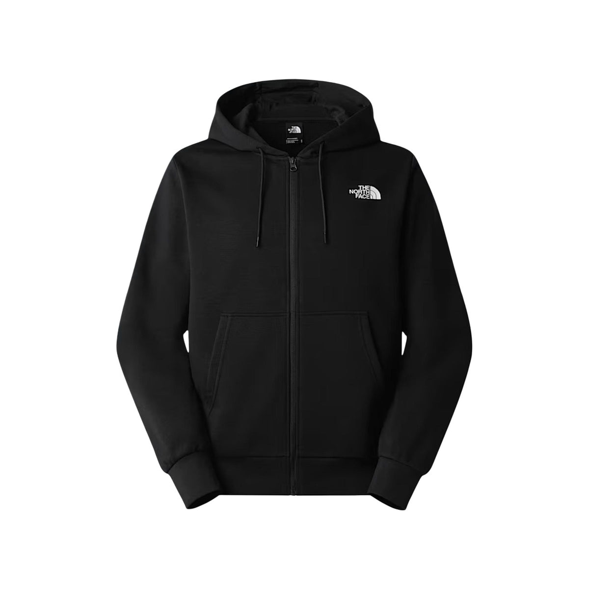 Felpa The North Face uomo nera con zip e cappuccio NF0A8EU1 M EVO SD REG FZ HOODIE. Felpa sportiva pesante felpata con cerniera full zip, coulisse, tasche frontali e logo The North Face, abbigliamento uomo autunno inverno
