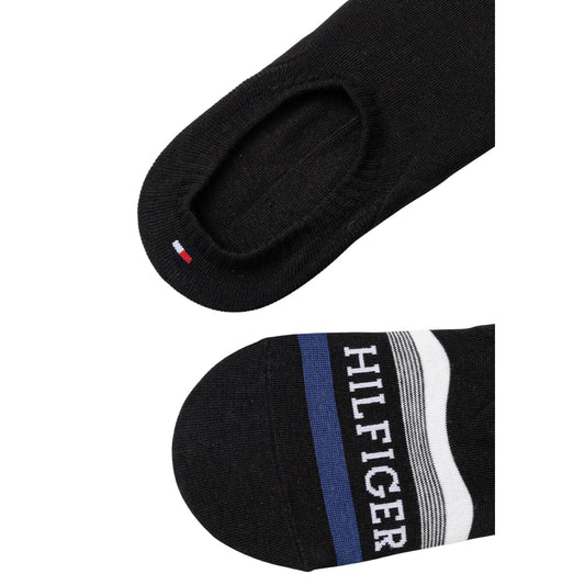 Pack 2 Paia Fantasmini Tommy Hilfiger; Nero. 65% Cotone, 33% Poliammide, 2% Elastan. Punta e retro rinforzati, cuciture piatte, traspiranti. Stile casual premium. Vista frontale 