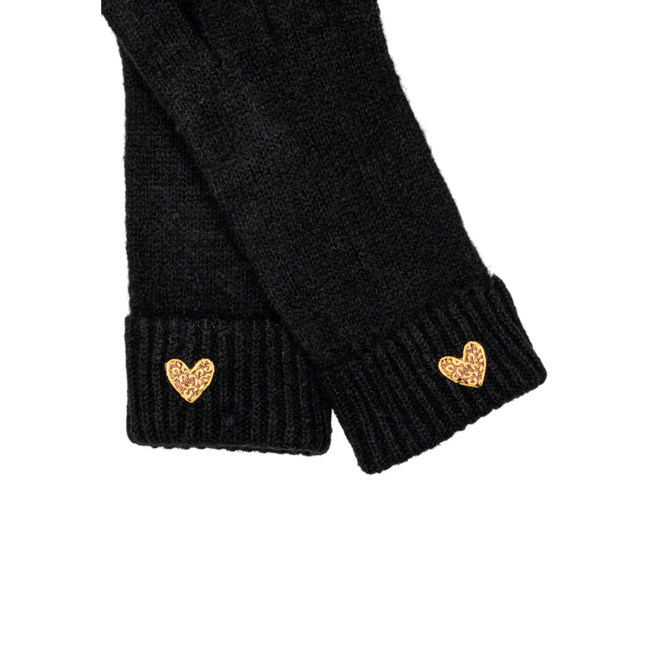 Pieces Guanti Donna Neri - Guanti Poliestere Acrilico Lana Elastan