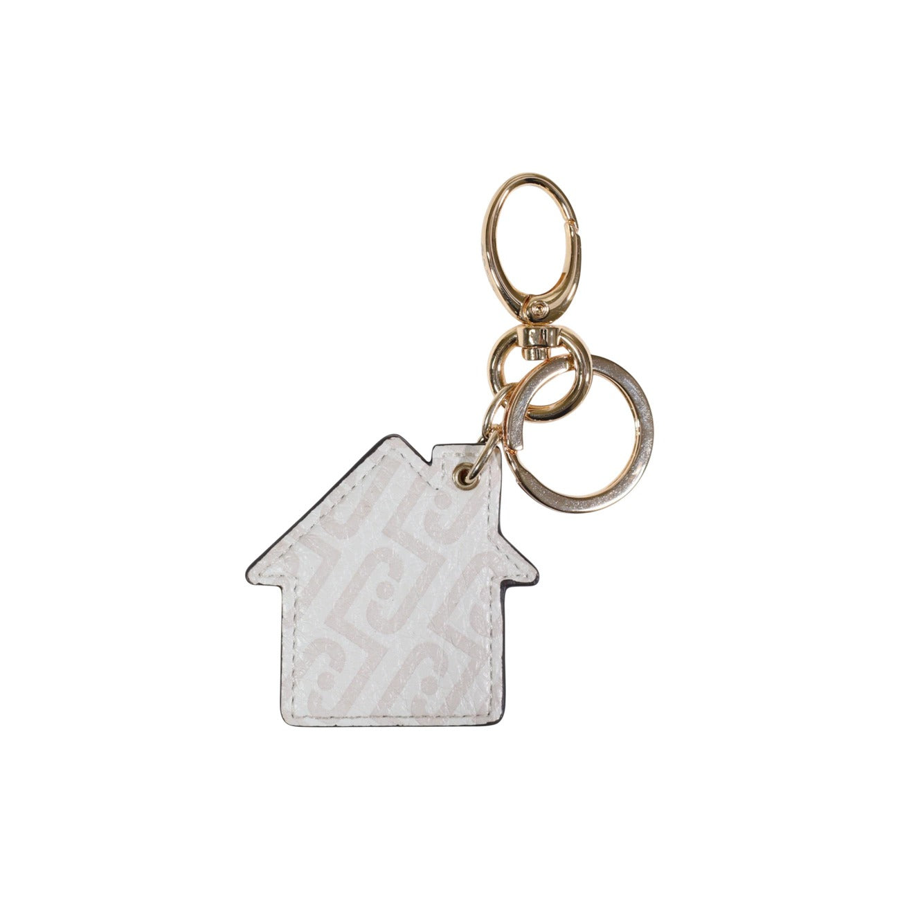 Portachiavi Casetta Liu Jo; Bianco. 100% Poliuretano, hardware dorato con logo inciso. Design originale con cuore, accessorio versatile e idea regalo simbolica. Posteriore 