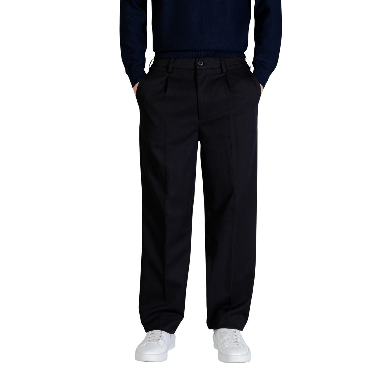 Only & Sons Pantaloni Uomo Neri con Tasche Anteriori in Poliestere 78% Viscosa 20% Elastan 2% Primavera/Estate 22034280
