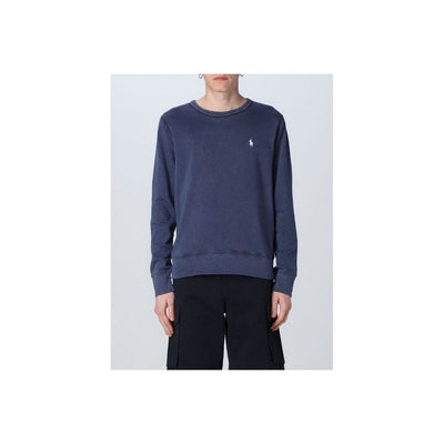 Polo Ralph Lauren Maglia Uomo Blu Scollo Tondo Manica Lunga Cotone 100% Primavera Estate V_33000