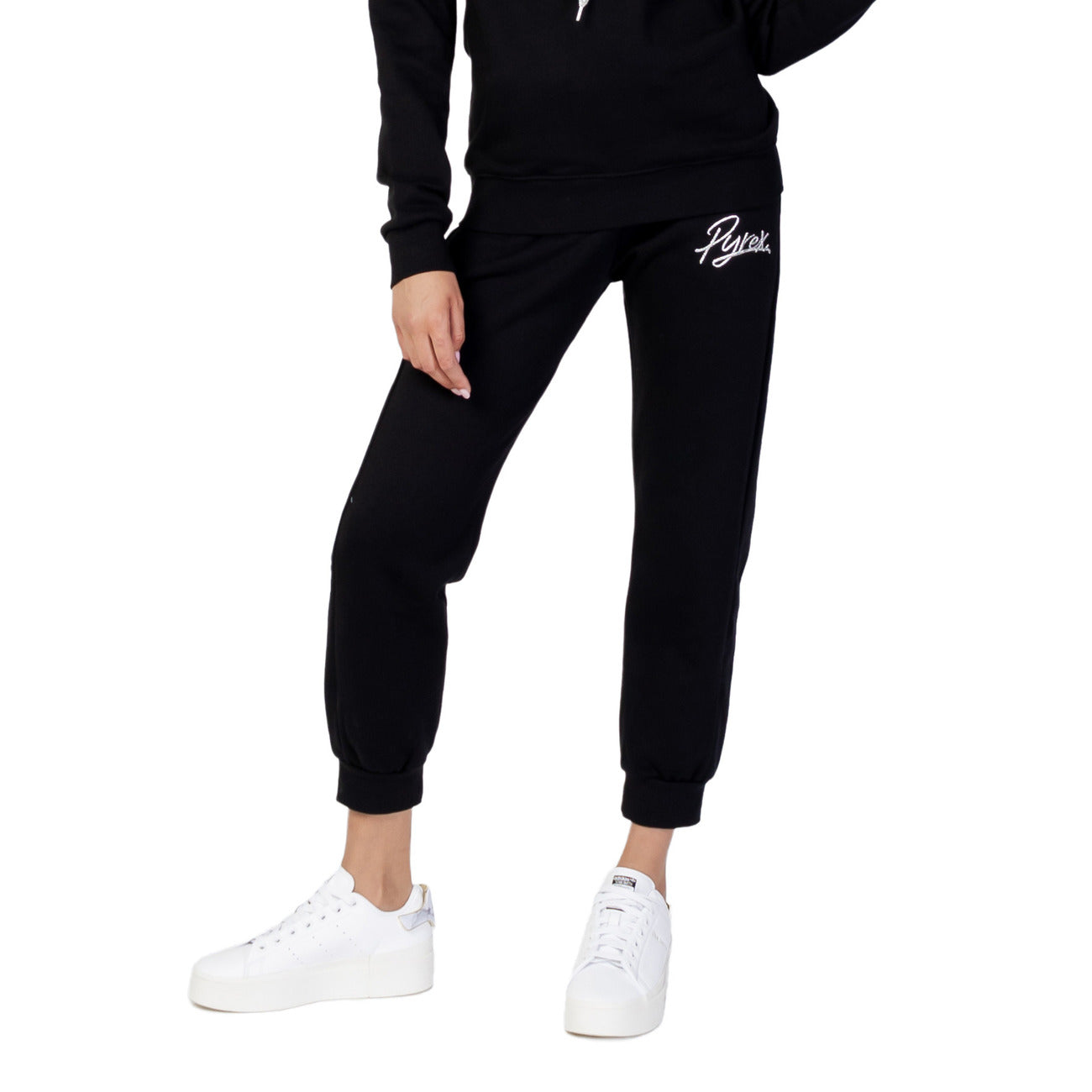 Pantaloni Sportivi Donna Pyrex Neri 100% Cotone - Stile Casual