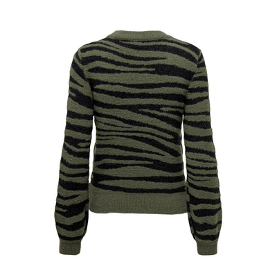 Jacqueline De Yong Maglia Donna Zebrato Scollo Tondo Manica Lunga Viscosa Poliestere Autunno Inverno 15292890