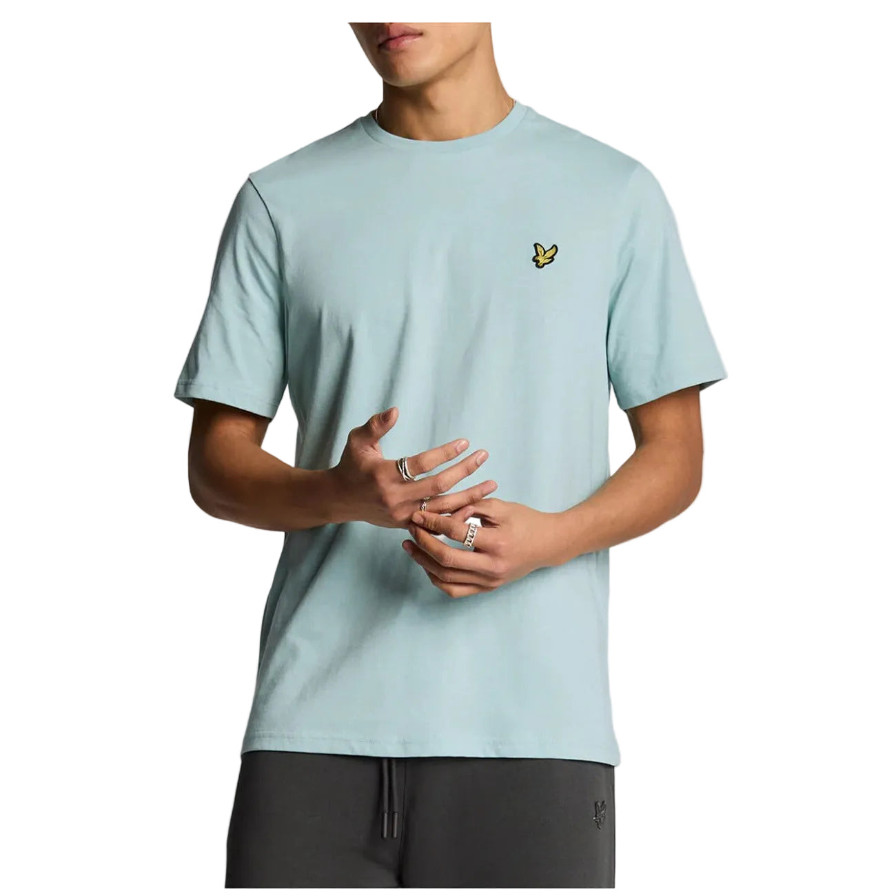 Lyle & Scott T-Shirt Uomo Marrone Manica Corta Scollo Tondo 100% Cotone Autunno/Inverno TS400VOG