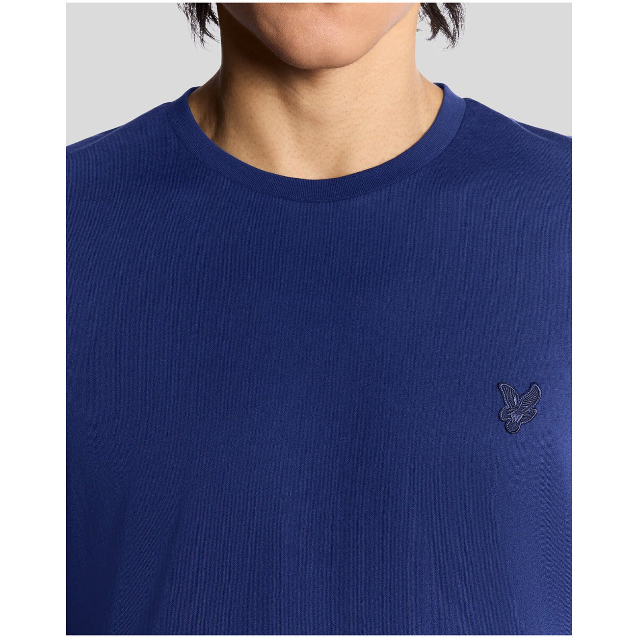 Lyle & Scott T-Shirt basic maniche corte Uomo Blu Scollo Tondo Cotone 100% Dettaglio logo 