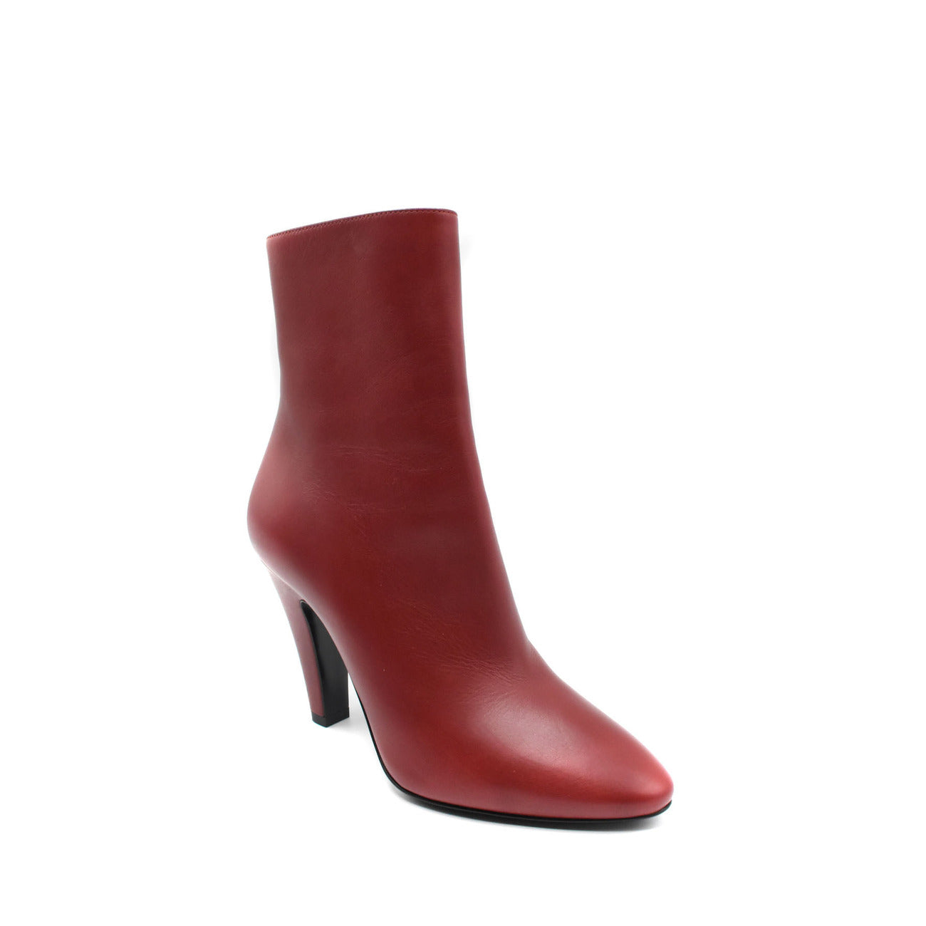 Saint Laurent Stivali Donna Rossi con Cerniera Stivaletti in Pelle 100% Autunno/Inverno B_44957