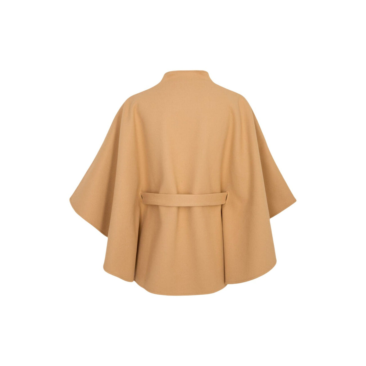 Mantella beige donna Morgan De Toi 242-5BELT. Capospalla chic in misto viscosa con scollo incrociato, taglio di lunghezza media, passanti e cintura abbinata da annodare.