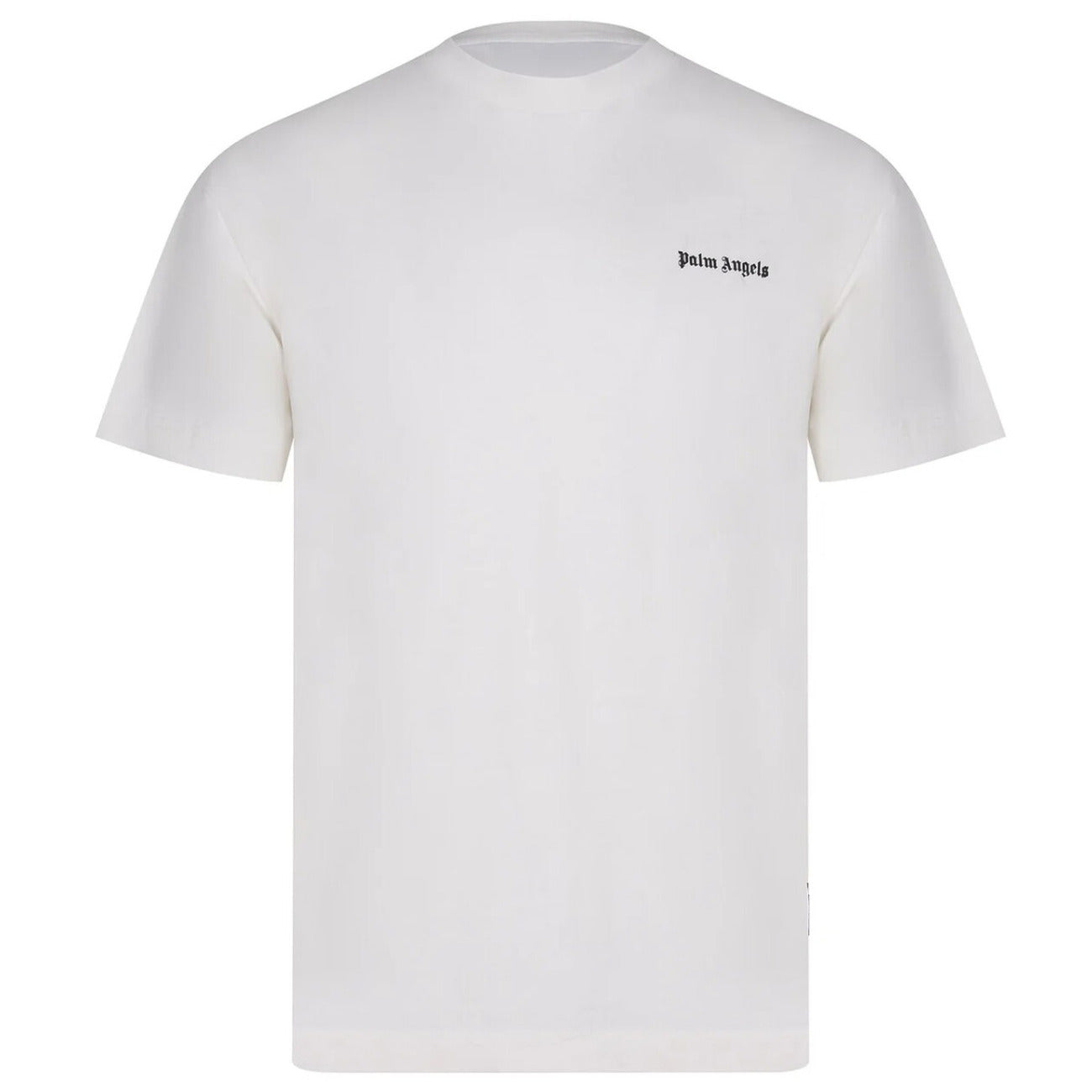 T-shirt Intima Uomo Palm Angels; Cotone Stretch. Girocollo, maniche corte,bianco. Tessuto leggero, traspirante e aderente. L'eccellenza dell'intimo firmato Palm Angels. Vista frontale 