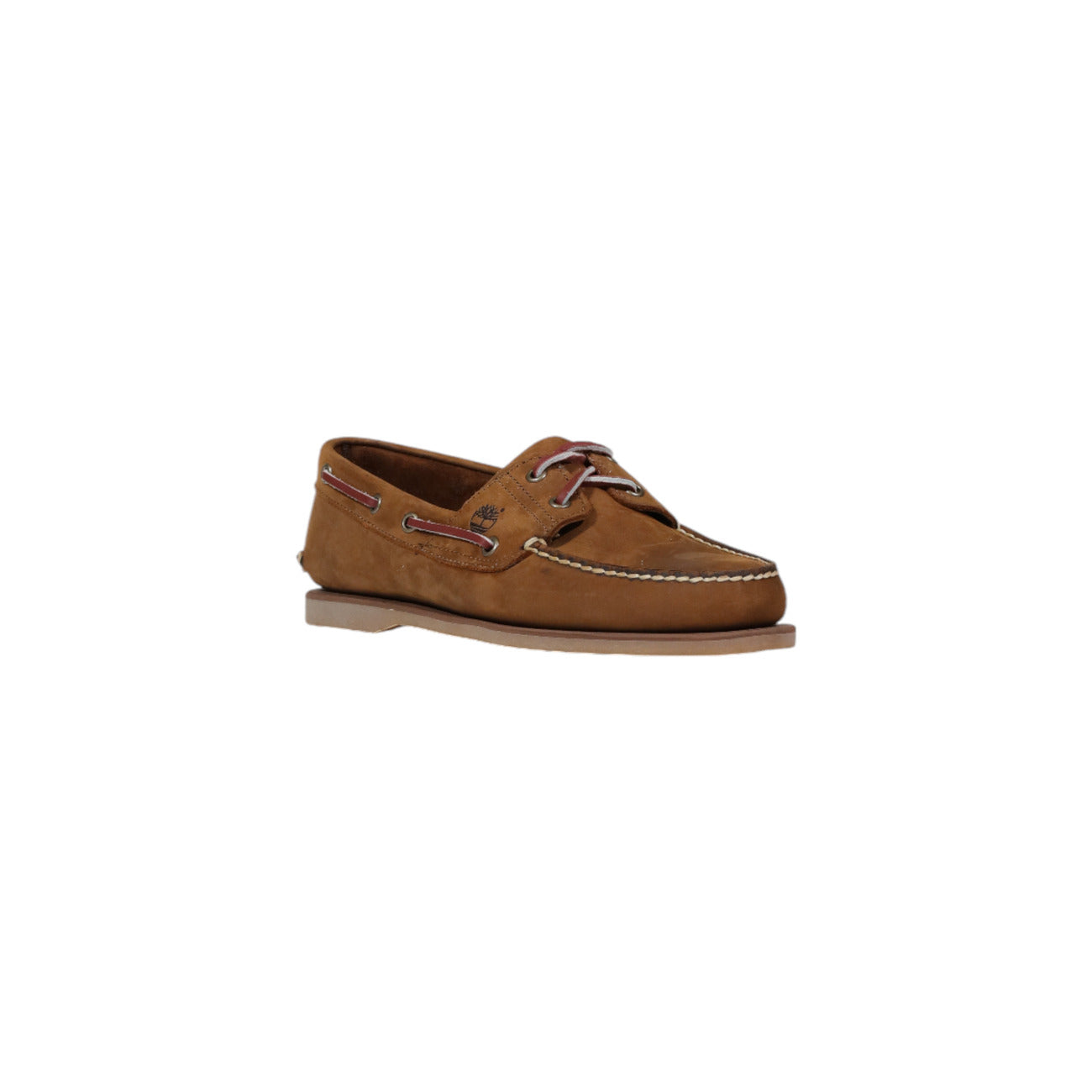 Timberland Classic 2-Eye Marrone; Pelle Premium cucita a mano. Allacciatura a 360°, suola non-marking in gomma. Scarpa da barca uomo versatile, traspirante e duratura. Vista frontale 
