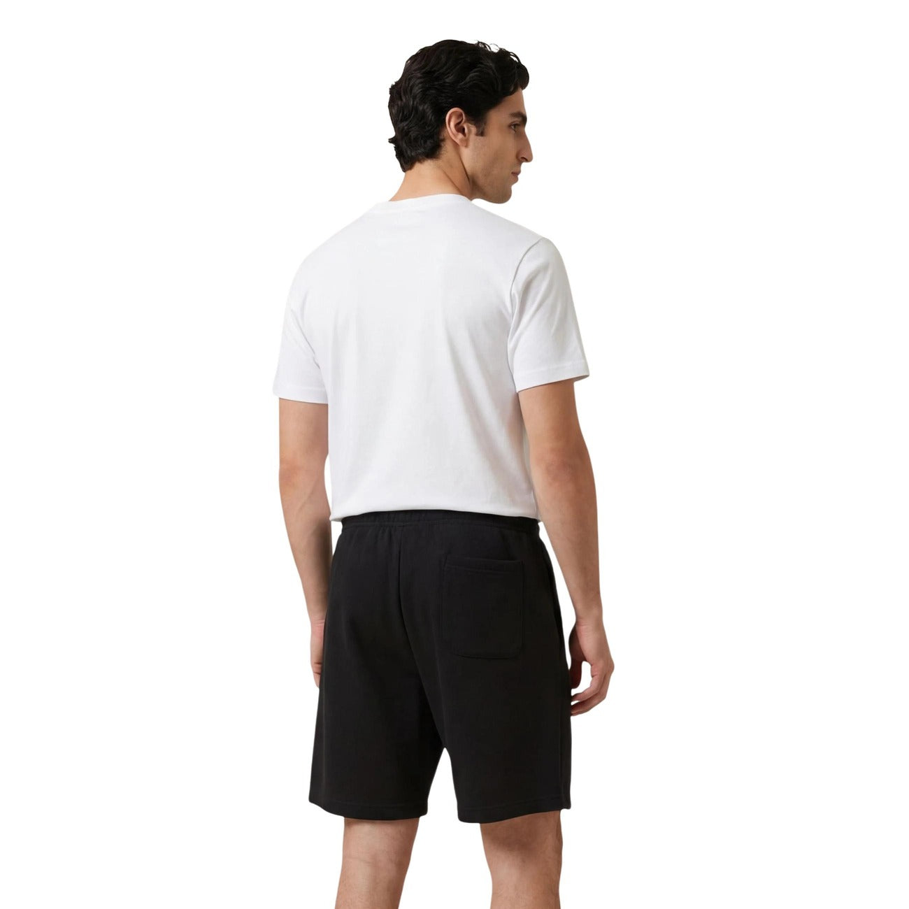 New Balance T-Shirt NB LINES bianca maniche corte Uomo vista posteriore retro