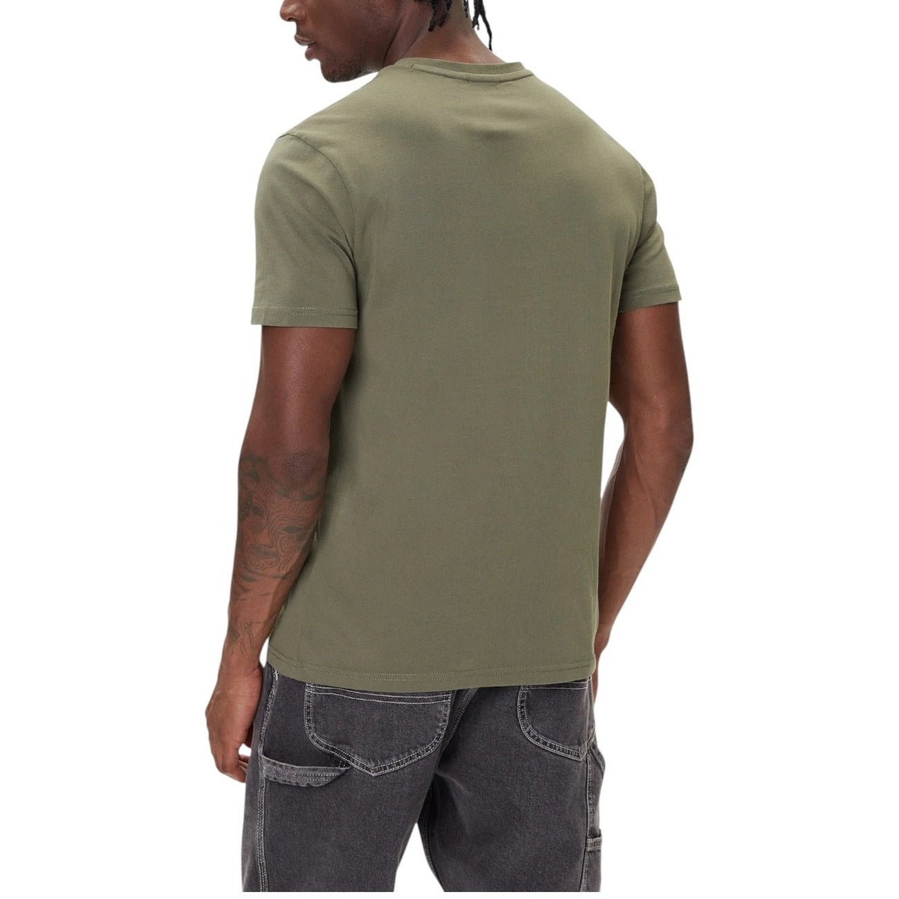 Napapijri T-Shirt Uomo Verde Manica Corta Scollo Tondo 100% Cotone Primavera/Estate NP0A4H8DG