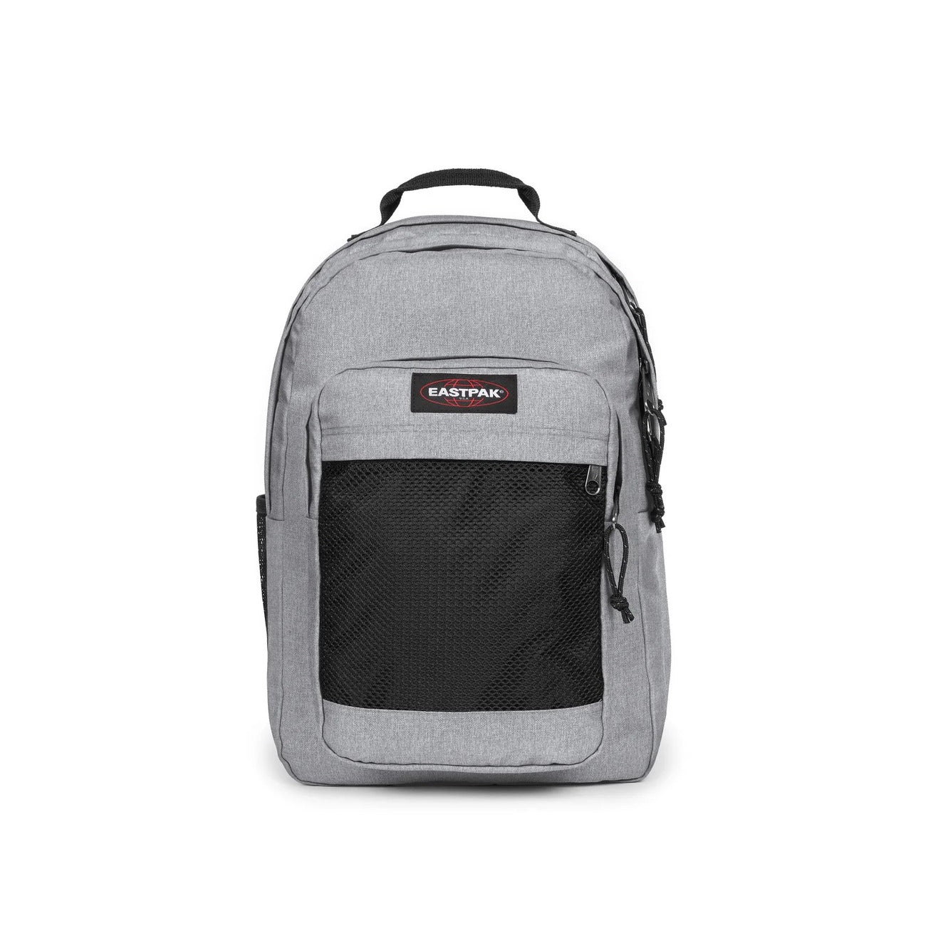 Zaino Eastpak grigio chiaro; Dimensioni 29x44x28 cm. Doppio comparto con apertura a U, tasca laptop 16 pollici e portaborraccia. Organizer integrato e schienale trapuntato, stile casual-studio