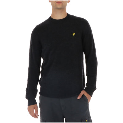 Lyle & Scott Maglia Uomo Marrone Scollo Tondo Manica Lunga Lana Nylon Autunno Inverno KN2114VC