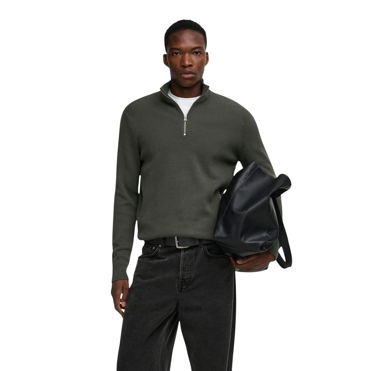 Pullover uomo Only & Sons – Maglia collo alto con mezza zip 22023210.