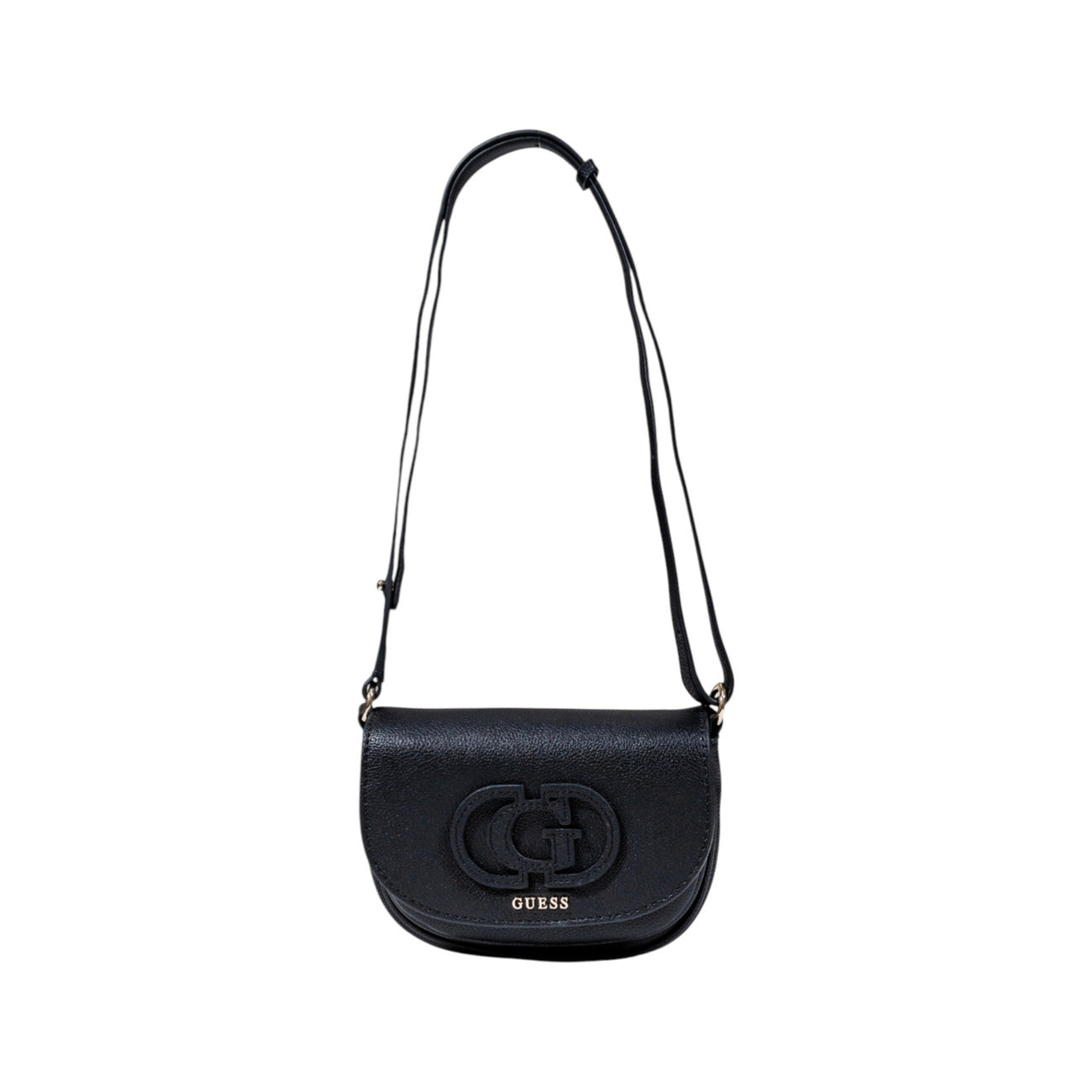 Guess Borsa Donna Nero Tracolla Bottoni Automatici Tasche Interne Esterne Poliuretano 100% 18x16x5 cm HWBG95 36780
