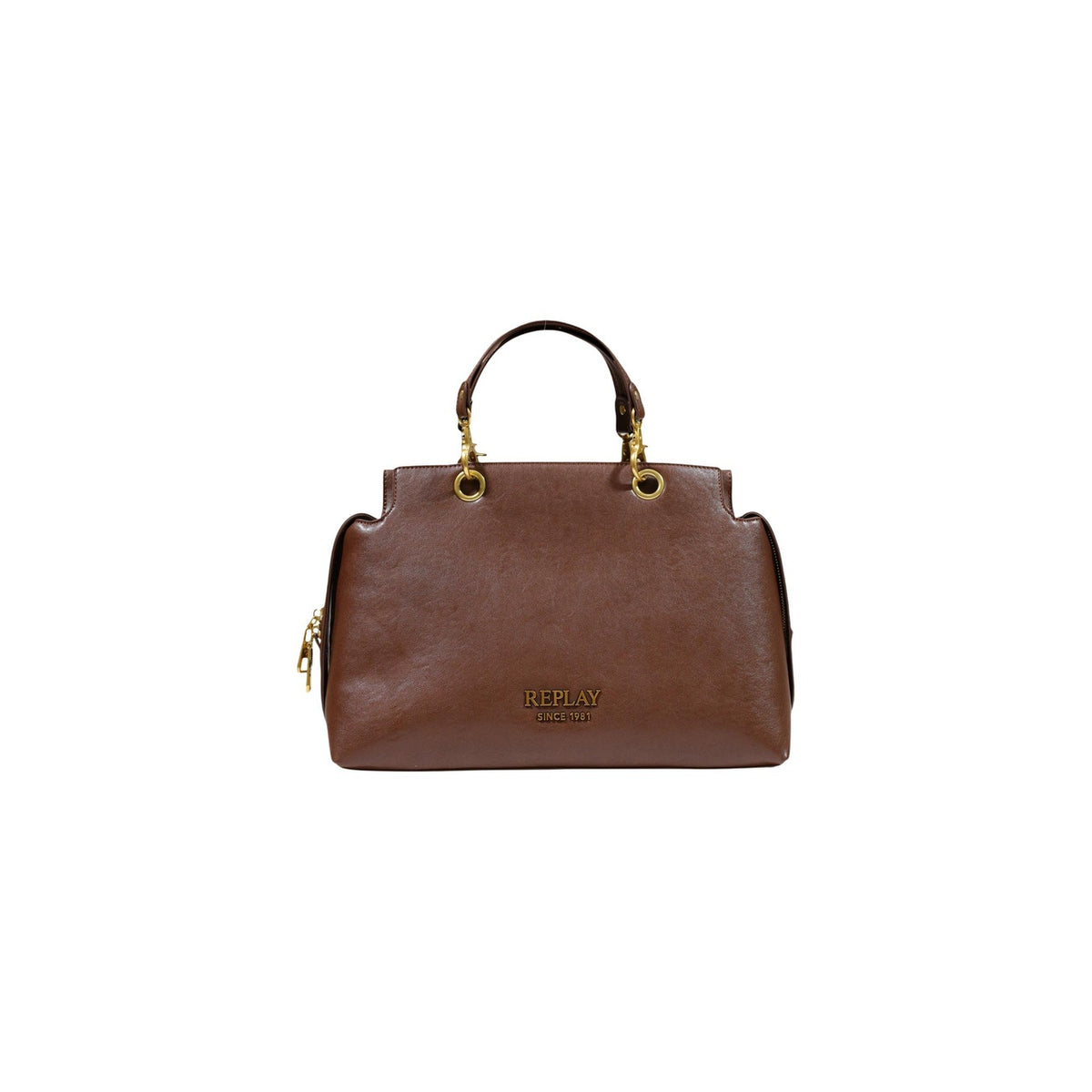 Borsa a mano donna Replay marrone – Borsa bauletto media in ecopelle con tracolla FW019Y.000.A7243S