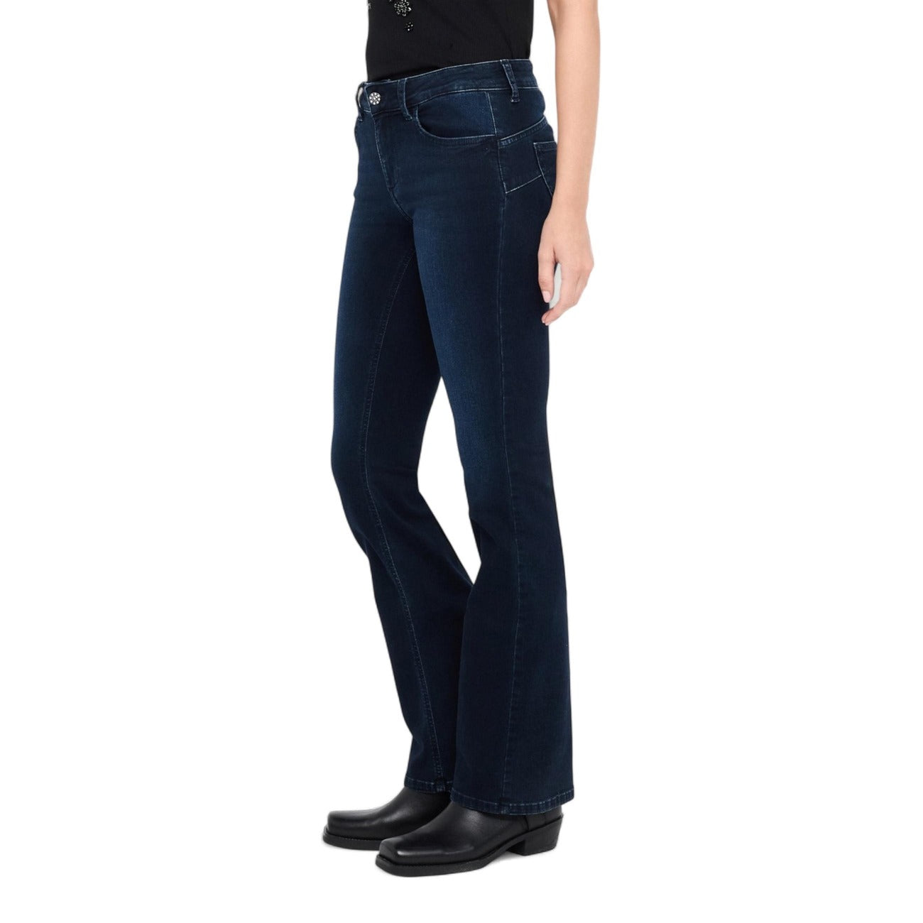 Liu Jo Jeans Donna Blu con Zip Bottone Tasche Anteriori Posteriori in Cotone 92% Elastan 2% Elastomultiestere 6% Autunno/Inverno UF5025 D4615