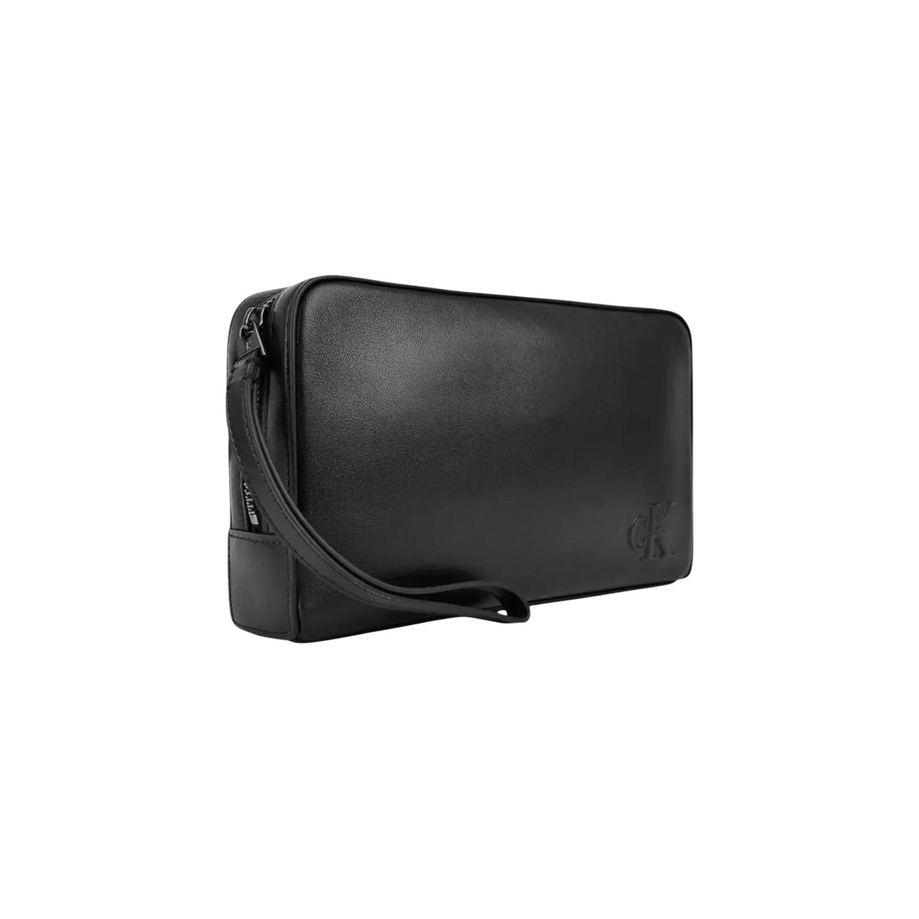 Pochette Uomo Calvin Klein Bold; in pelle, manico laterale, chiusura zip, logo CK impresso. L'essenziale maschile dal design minimal e curato.