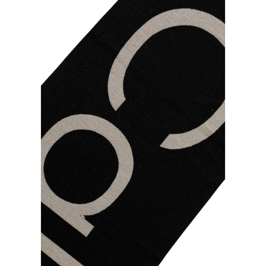 Calvin Klein Sciarpa Donna Nera Stampa - Sciarpa Acrilico Lana Poliammide Poliestere 200x40x0.5cm